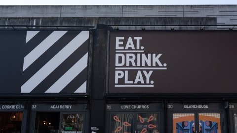 The front of Boxpark Shoreditch
