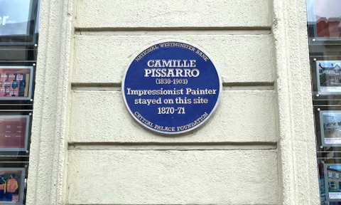 The plaque to Camille Pissarro