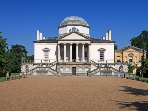 A photograph of Chiswick House.