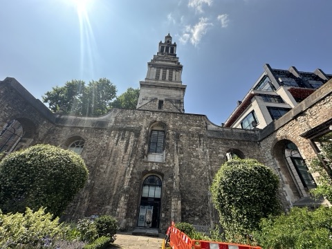 The ruin of Christ Church Greyfriars
