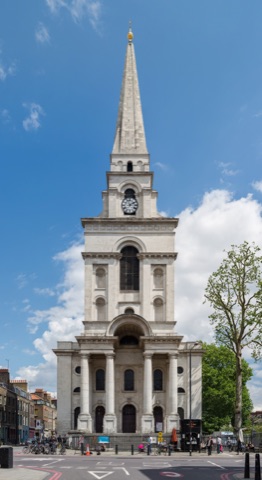 Christ Church, Spitalfields, as viewed from Brushfield st looking east