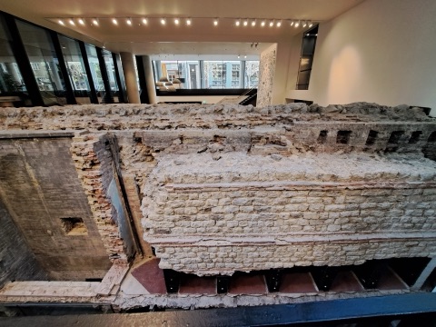 The Roman wall at Vine Street