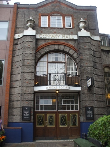 Entrance to Conway Hall, Holborn, London