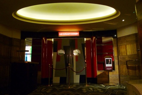 The entrance to Crazy Coqs at Brasserie Zédel
