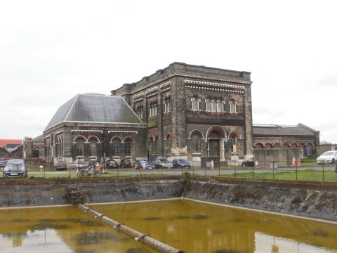 A photograph of Crossness Pumping Station.