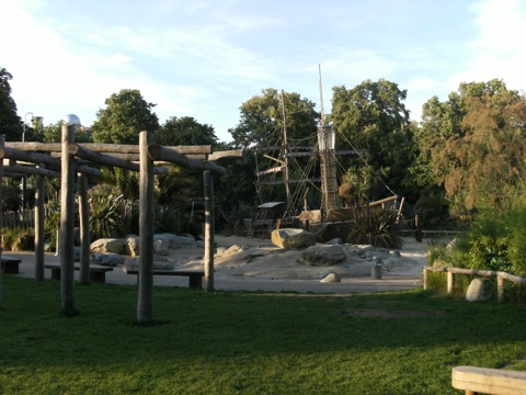 Wooden pirate ship. Diana, Princess of Wales Memorial Playground, Kensington Gardens. 2011-06-06 in London