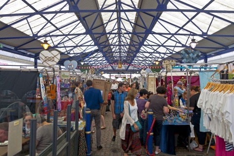 Interior of one of Greenwich Market buildings