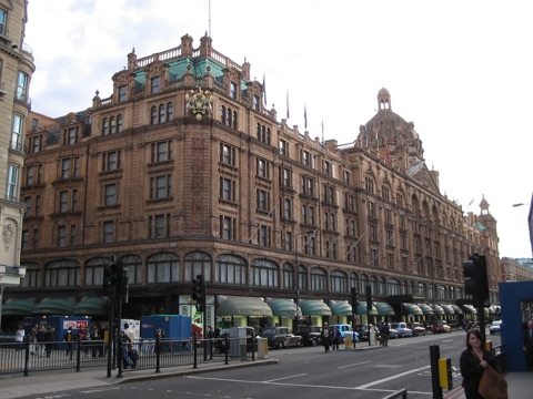 A photograph of Harrods Food Hall.