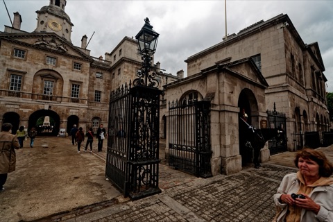 The Horse Guards building on Whitehall, its clock tower above the archway
