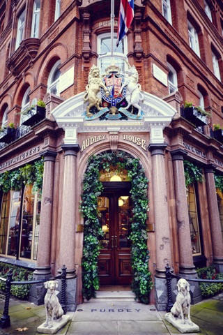 The facade of James Purdey & Sons' store, Audley House