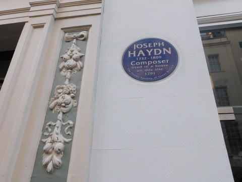 The plaque to Joseph Haydn