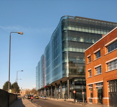 A photograph of Kings Place.