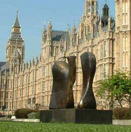 Knife Edge - Two Piece by Henry Moore , 1962 - Westminster - London - England