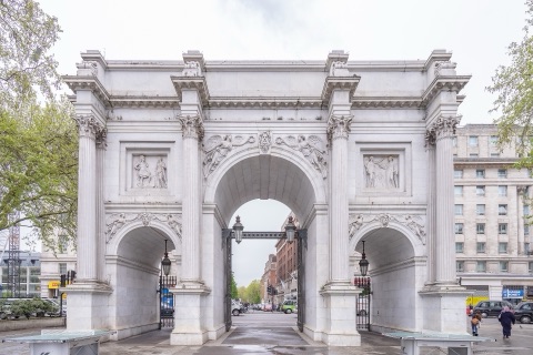A photograph of Marble Arch.