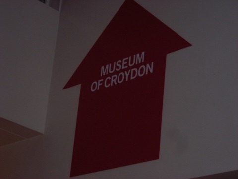 Sign for the Museum of Croydon inside the Crooydon Clocktower arts venue