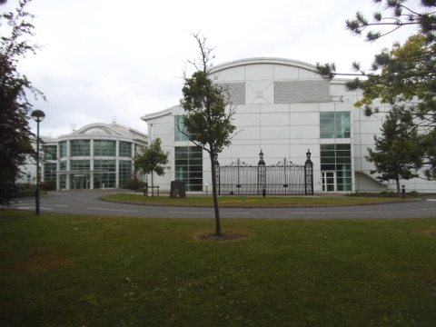 The National Physical Laboratory's white buildings at Teddington