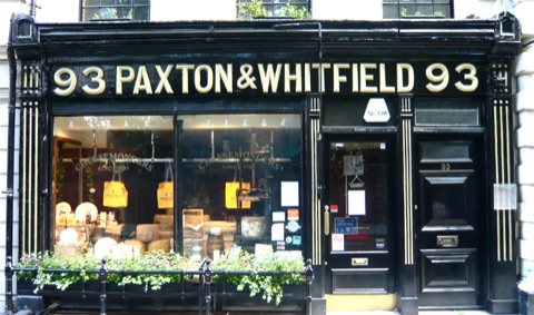 Cheesemonger Paxton and Whitfield of Jermyn Street in London