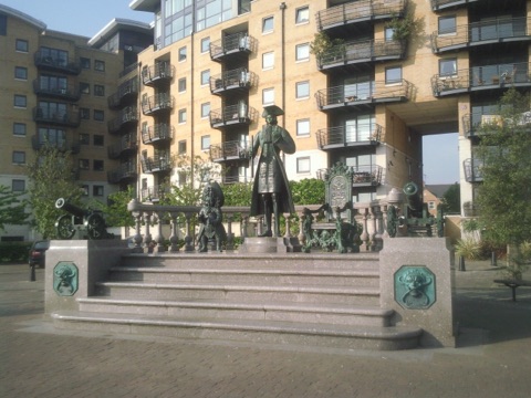 The statue of Peter the Great on the Thames at Deptford