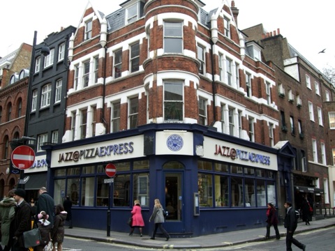 The Pizza Express jazz club on Dean Street