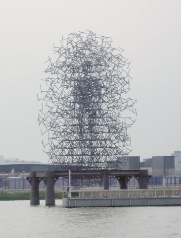 A less well known sculpture by a famous artist, Antony Gormley. Added to 'cream of the crop' as best of 2004 Millenium Man