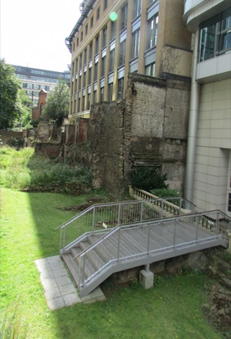 A photograph of Roman fort at Noble Street.