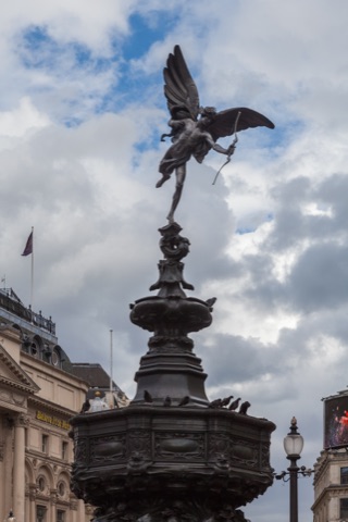 Eros Fountain, Piccadilly Circus, London, England This is a photo of listed building number 1265625