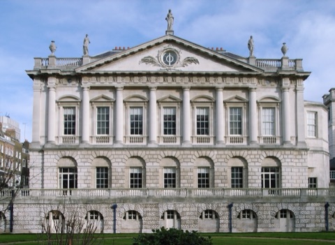 Spencer House (1752-4) by John Vardy. Spencer House was the home of the Earls of Spencer until 1895. This is the view from Green Park