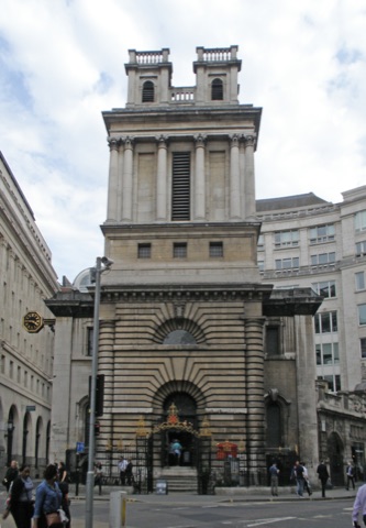 A photograph of St Mary Woolnoth.