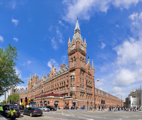A photograph of St Pancras Renaissance Hotel.