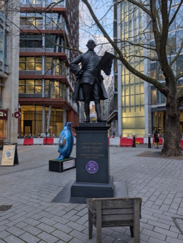 The statue of John Wilkes on Fetter Lane