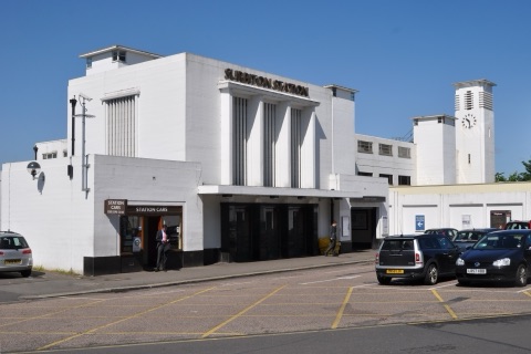 A photograph of Surbiton station.