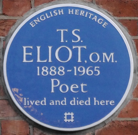 The plaque to T. S. Eliot