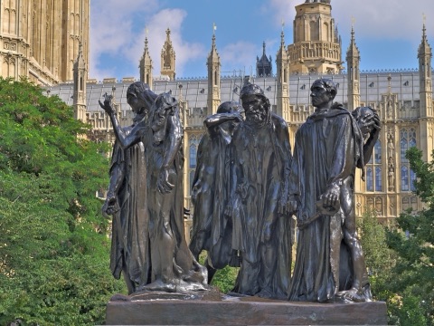 A photograph of The Burghers of Calais.
