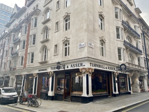 Turnbull & Asser on the corner of Jermyn Street