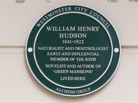 The plaque to W. H. Hudson