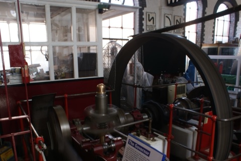 The Governor, a steam engine under steam at the Walthamstow Pumphouse Museum