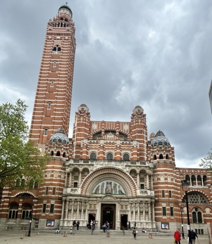 A photograph of Westminster Cathedral.