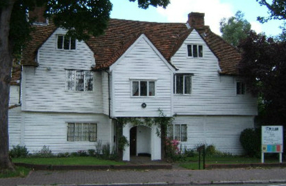 Whitehall, the white weatherboarded Tudor house in Cheam